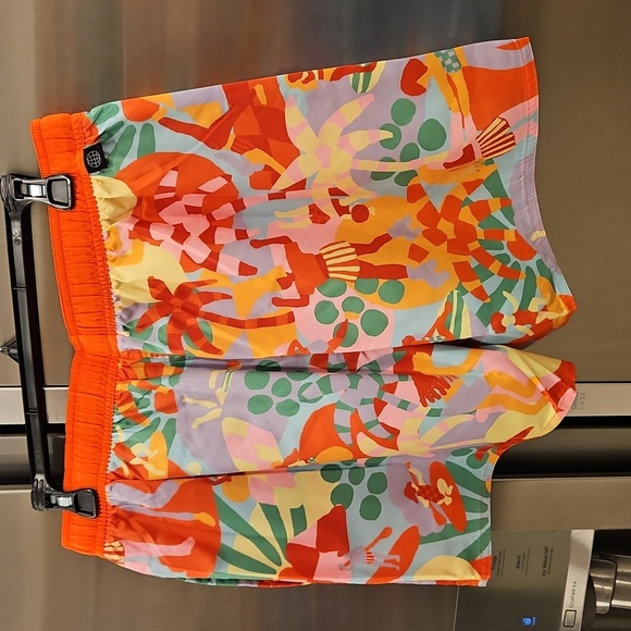 💕ADIDAS x FARM RIO💕 Unitefit Shorts ~ Red Tropical Beach Print Medium M NWT - Picture 10 of 14